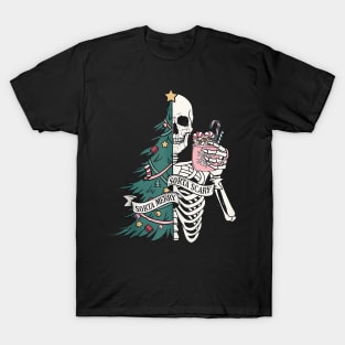 Sorta Scary - Sorta Merry Christmas Skeleton - Christmas Tree T-Shirt